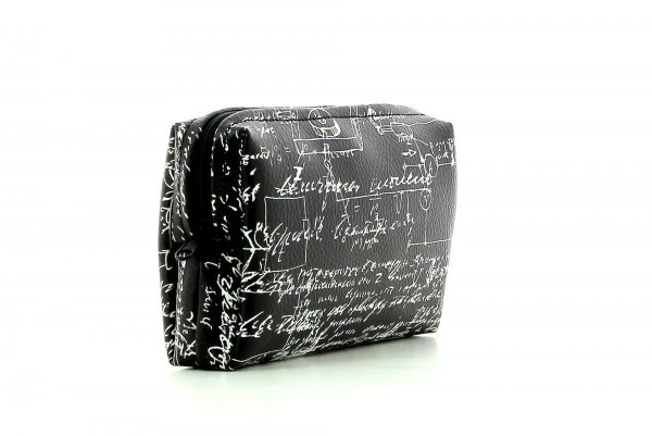 Cosmetic bag Steinegg Kaltegg scriptures, black, white