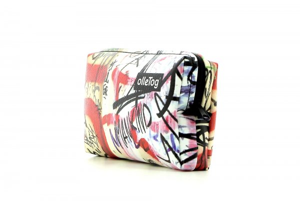 Cosmetic bag Steinegg Haslacher graffiti, scriptures, red, white, black