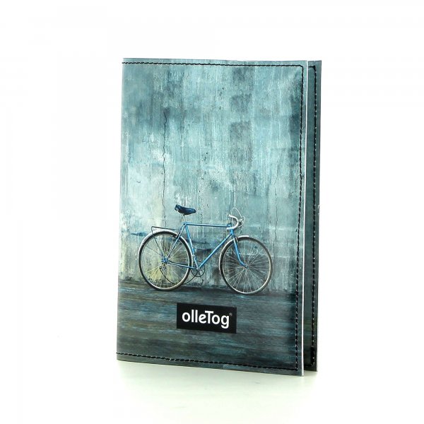 Notebook Laas - A6 Montani grey, turquoise, retro, vintage, wall, concrete, racing bike 