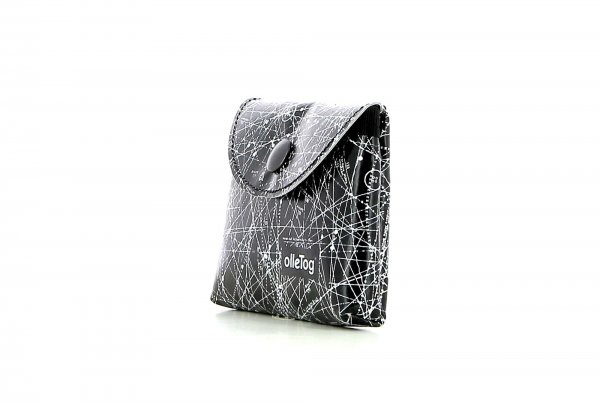 Wallet Kassian Montog black, white, lines, fonts, two-colour, starry sky