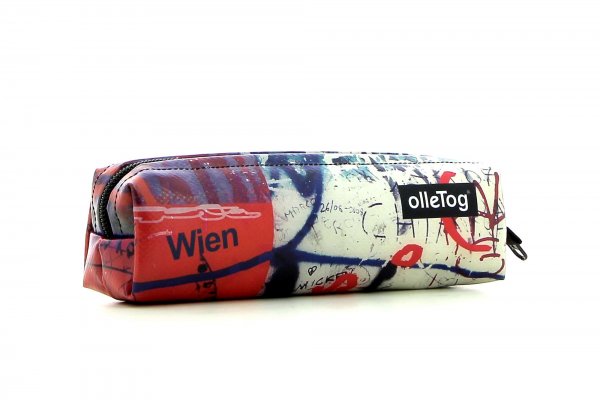 Pencil case Marling Schorn graffiti, writings, abstract, red, white, blue