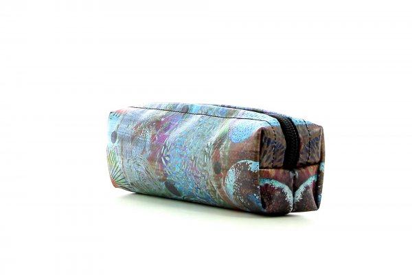 Pencil case Marling Vogtland colorful, abstract, blue, red, orange, circles, patchwork