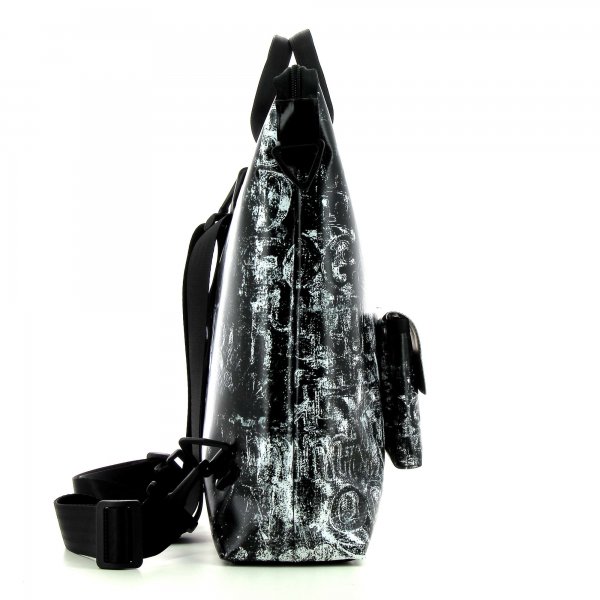 Backpack bag Pfalzen Köbl black, white, letters