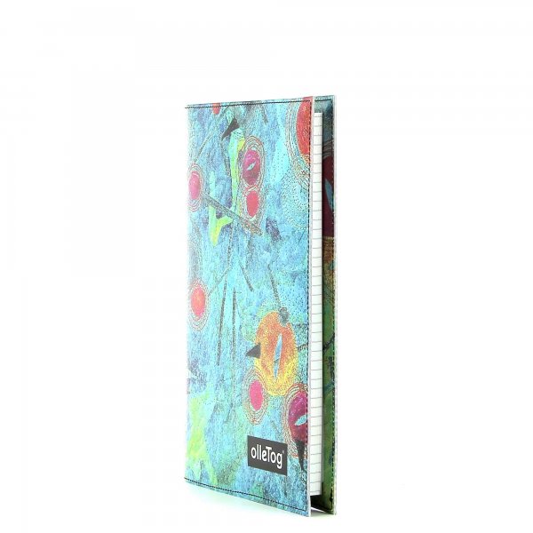 Notebook Tarsch - A5 Silvester turquoise, green, pink, orange, dots, lines, patchwork