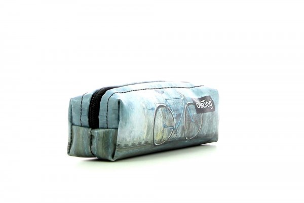 Pencil case Marling Montani grey, turquoise, retro, vintage, wall, concrete, racing bike 
