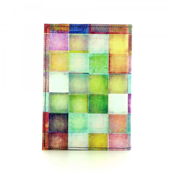 Home & Office Notebook Walburg plaid, colored, geometric, yellow, white, pink, green, blue