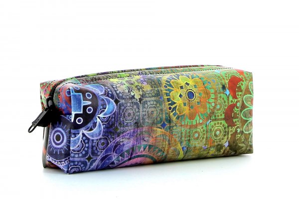 Pencil case Rabland Moorberg flowers, colorful, green, blue
