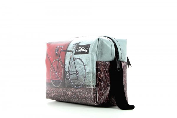 Toiletry bag Naturns Zara racing bicycle, red door, pavement cubes