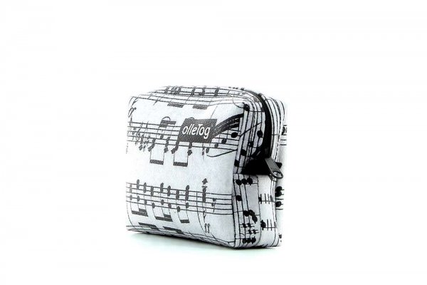 Cosmetic bag Vilpian xxx April grau music, notes, gray, black