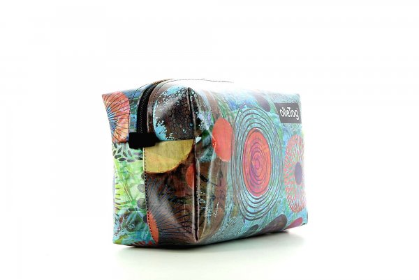 Accessory Toiletry bag Vogtland colorful, abstract, blue, red, orange, circles, patchwork