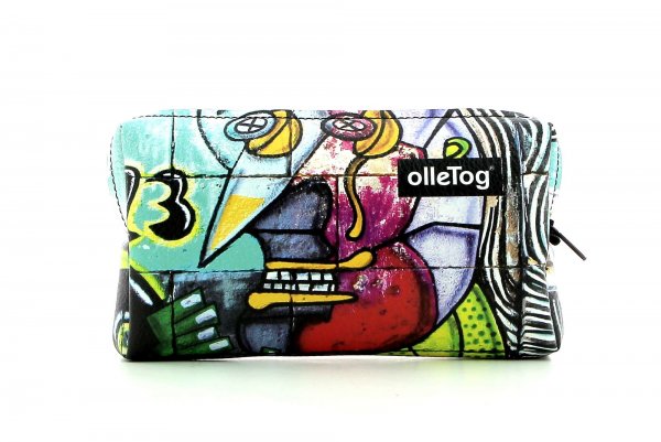 Cosmetic bag Steinegg Karpov Abstract, colourful, green, turquoise, white, comic