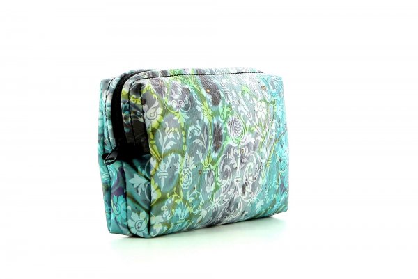 Cosmetic bag Steinegg Spiss turquoise, pattern, flowers