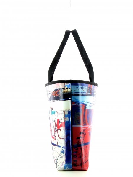 Shopping bag Taufers Schorn graffiti, writings, abstract, red, white, blue