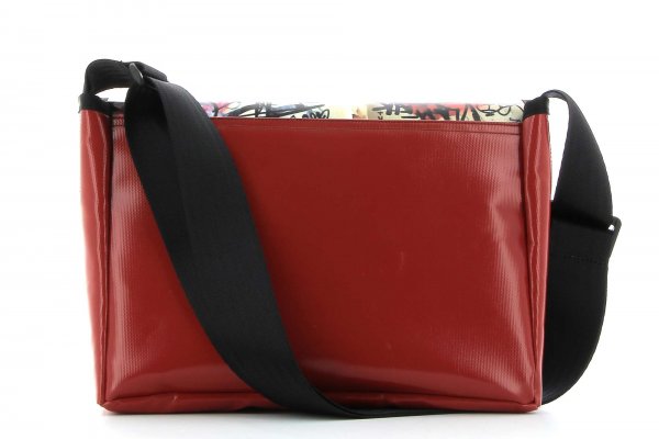 borse borsa a tracolla Haslacher graffito, scritture, rosso, bianco, nero