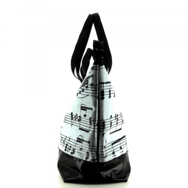 Traveling bag Georgen XXX April Grau music, notes, gray, black