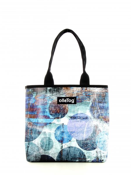 Shopping bag Kurzras Appolonia abstract, dots, blue
