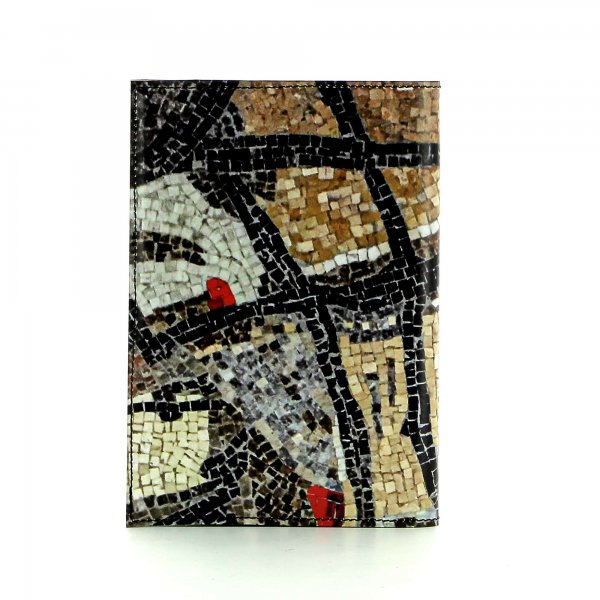 Notizheft Laas - A6 Fuchsberg Mosaik, braun, schwarz, grau, Wand, Stein