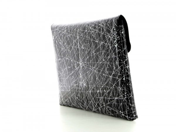 Laptoptasche Pfatten - 15" Montog schwarz, weiß, Linien, Schriften, zweifarbig, Sternenhimmel