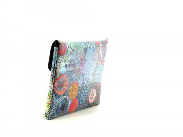 Tablet case Eggen 11'' Vogtland colorful, abstract, blue, red, orange, circles, patchwork