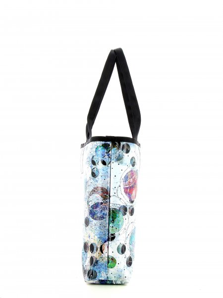 Shopping bag Kurzras Furgl Circles, dots, light, blue, white