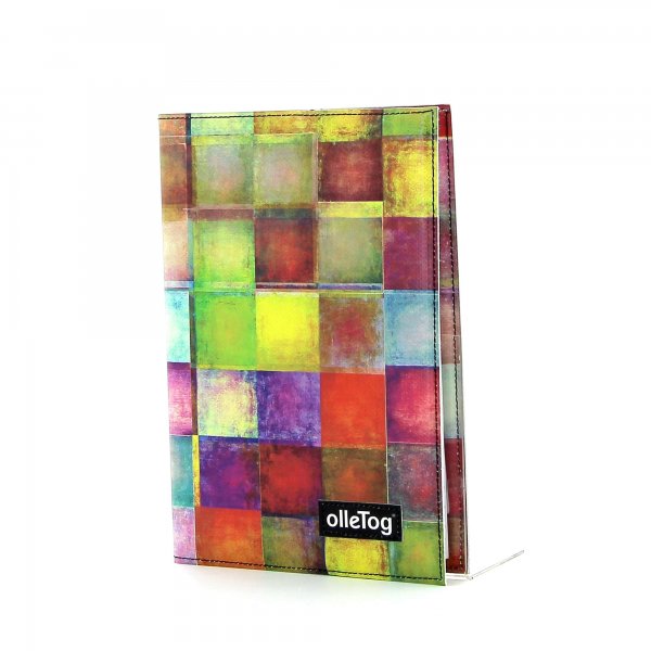 Notebook Tarsch - A5 Walburg plaid, colored, geometric, yellow, white, pink, green, blue