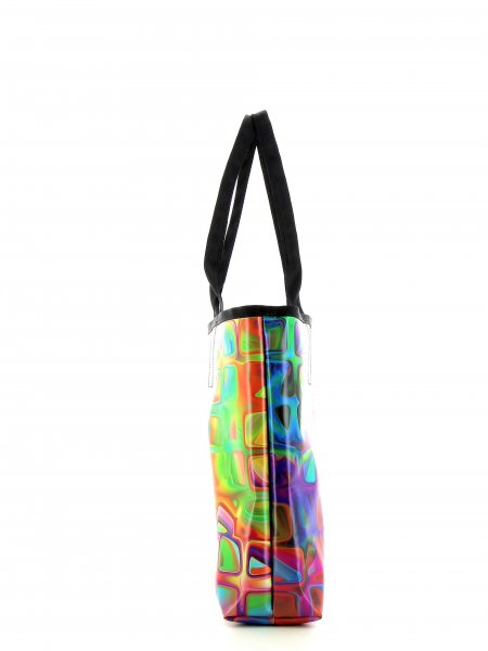 Shopping bag Kurzras Fleimstaler geometric, abstract, colorful, yellow, blue, pink, red, orange