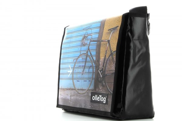 Messenger bag Bruneck Bari racing cycle, retro, vintage, blue, yellow, black