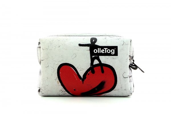 Cosmetic bag Vilpian Kranzelstein heart, red, white, wall