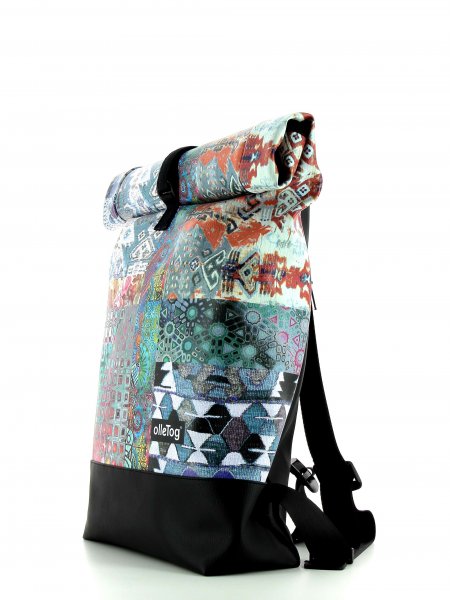 Roll backpack Riffian Puni Patchwork, flowers, pattern, colourful, texture