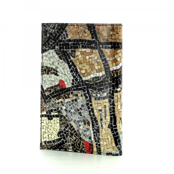 Notizheft Laas - A6 Fuchsberg Mosaik, braun, schwarz, grau, Wand, Stein