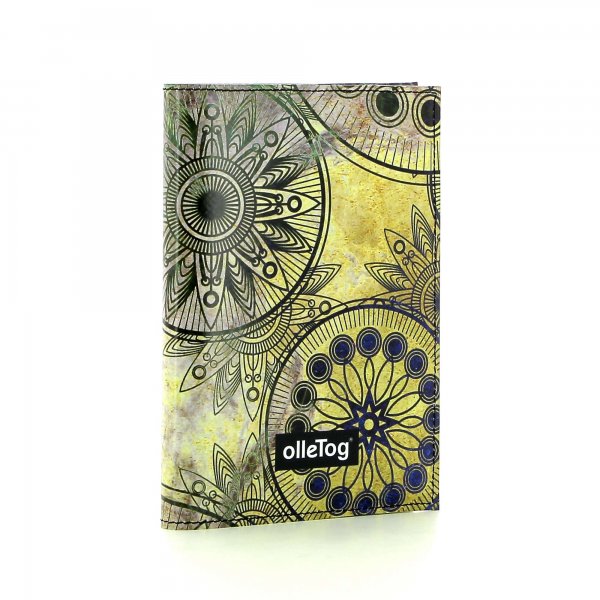 Notebook Laas - A6 Grutzen Colorful vintage pattern with flowers,mandala, gold, yellow, blue, green