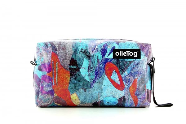 Toiletry bag Naturns Zargen Patchwork, blue, red, colourful