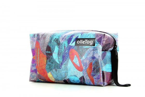 Toiletry bag Naturns Zargen Patchwork, blue, red, colourful