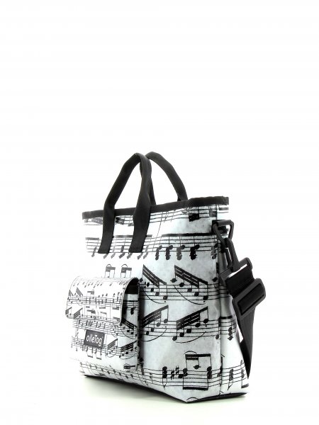 Shopping bag Tschars XXX April Grau music, notes, gray, black