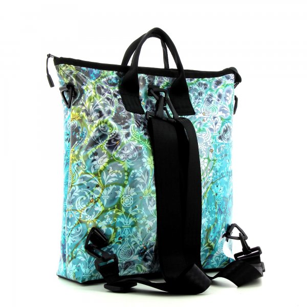 Backpack bag Pfalzen Spiss turquoise, pattern, flowers