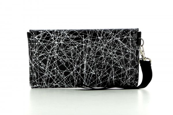 Accessory Phone bag Montog black, white, lines, fonts, two-colour, starry sky
