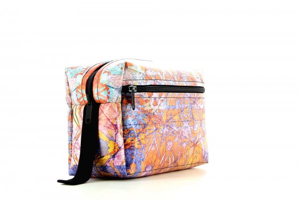 Toiletry bag Naturns Loderin orange, red, pink, turquoise, colourful, lines, geometric, vintage
