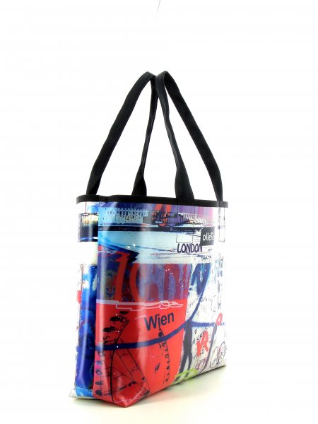 Shopper Taufers Schorn Grafiti, Schriften, abstrakt, rot, weis, blau
