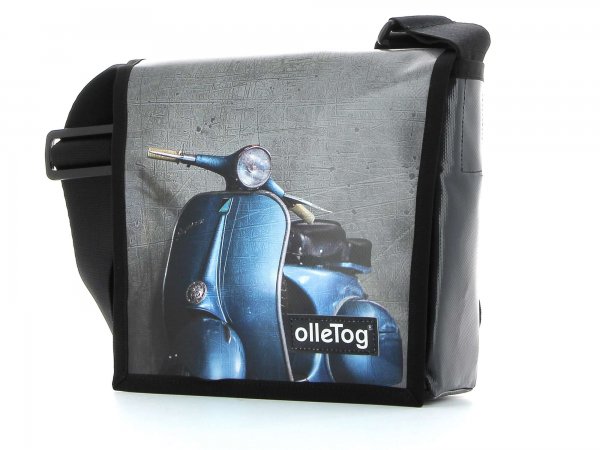 Messenger bag Glurns Glener motorcycle, vespa, retro, vintage, blue, gray
