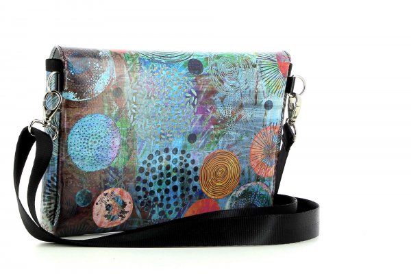 Bags Clutch bag Vogtland colorful, abstract, blue, red, orange, circles, patchwork
