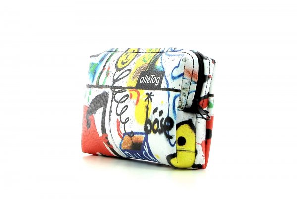 Cosmetic bag Steinegg Petersberg Smile, white, blue, black, red, funny, wall, cartoon