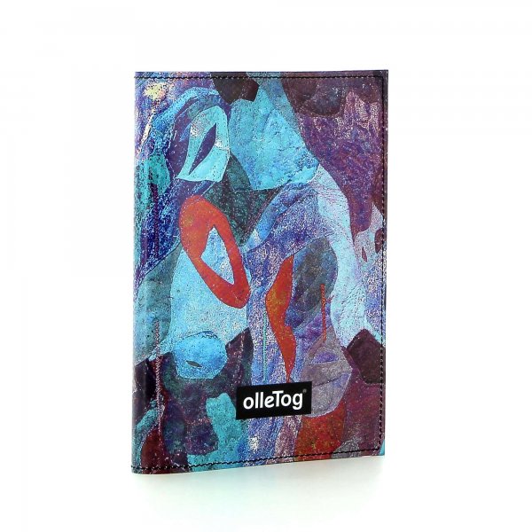 Notebook Laas - A6 Zargen Patchwork, blue, red, colourful