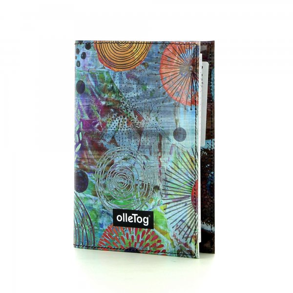 Notebook Laas - A6 Vogtland colorful, abstract, blue, red, orange, circles, patchwork
