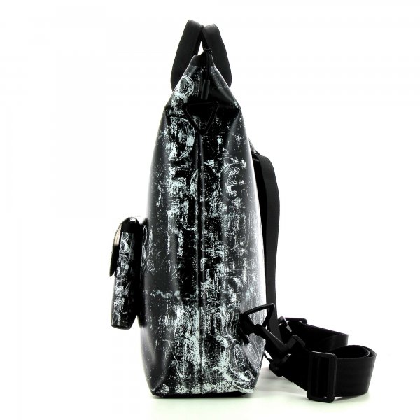 Rucksack Tasche Pfalzen Köbl schwarz, weiß, Buchstaben