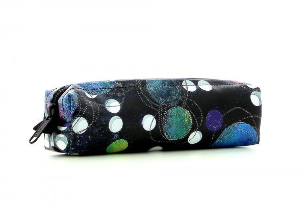 Pencil case Marling Selva dots, black, colored, white, blue