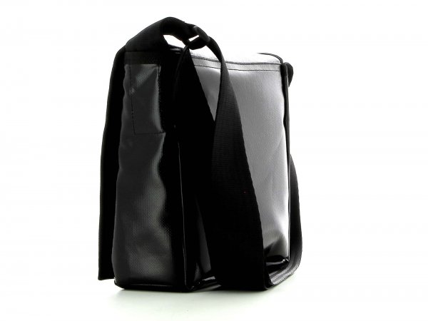 Messenger bag Glurns Montog black, white, lines, fonts, two-colour, starry sky