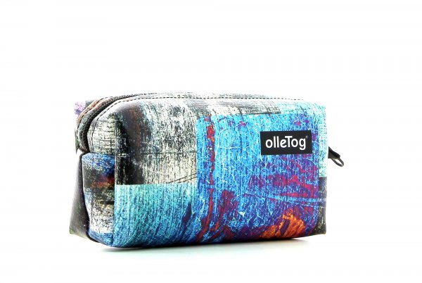 Cosmetic bag Burgstall Seilbahn Surfaces, blue, lilla, grey, orange, colourful
