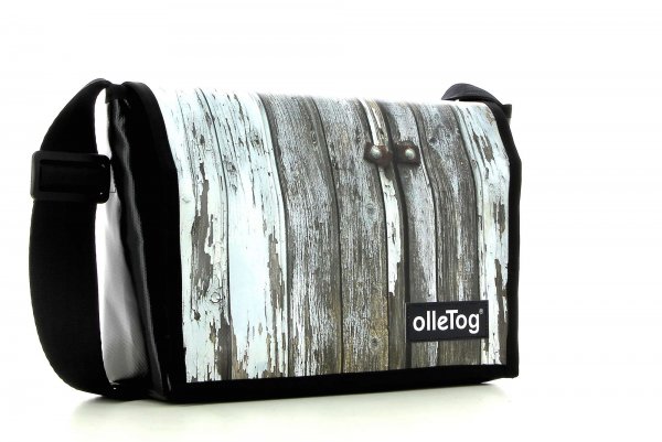 SALE messenger bag Eppan - Lappa Stripes, white, wooden wall, wooden mouldings