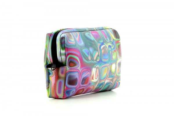 Cosmetic bag Steinegg Talfer geometric, abstract, colorful, pink, blue, white