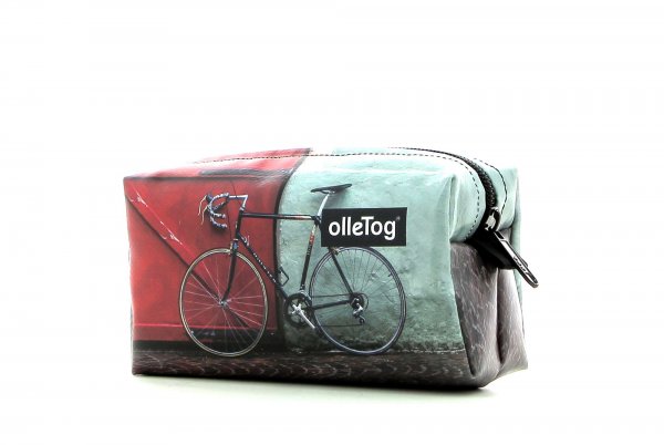 Cosmetic bag Burgstall Zara racing bicycle, red door, pavement cubes